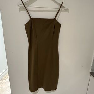 Olive green mini dress